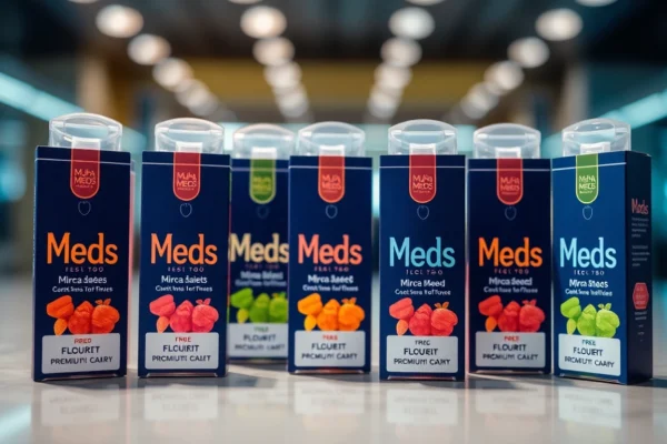 Maximize Your Vaping Experience with Muha Meds Disposables: The Top Choice for Authenticity and Power Authentic Muha Meds disposables showcased with rich colors and sleek design for a premium vaping experience.