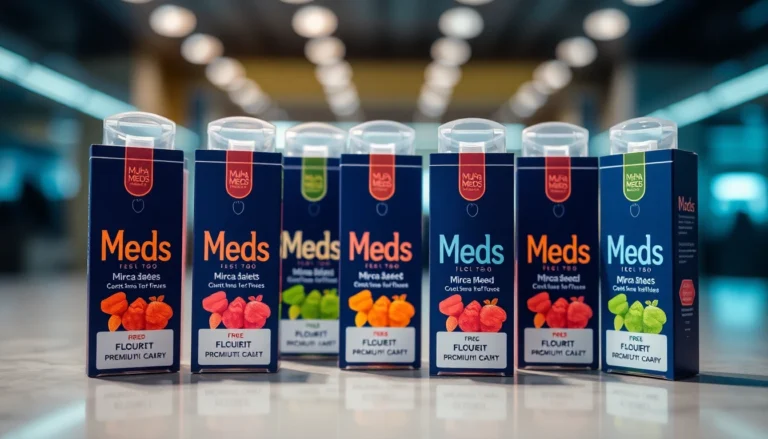 Authentic Muha Meds disposables showcased with rich colors and sleek design for a premium vaping experience.