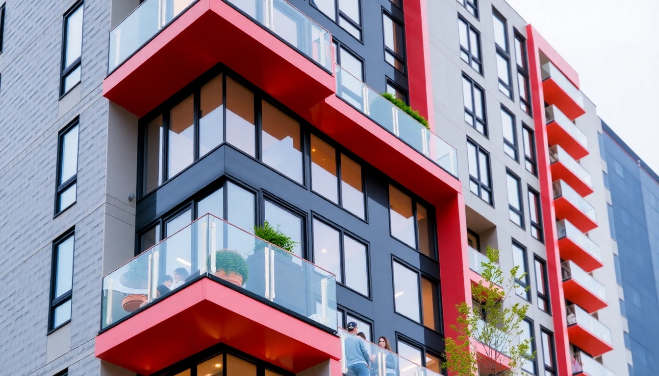 Professional team managing rental property management in Vancouver, showcasing attentive service in a modern high-rise setting.