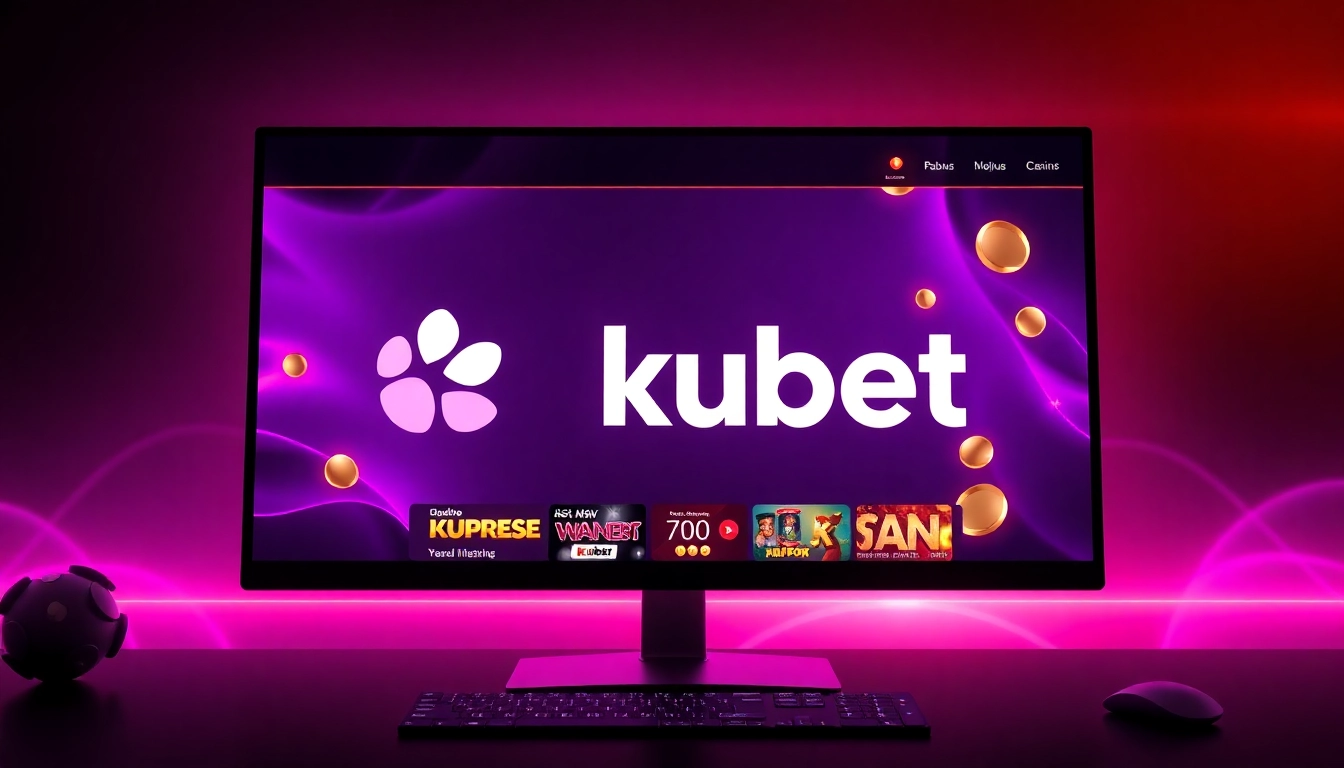 Kubet online casino platform with vibrant graphics and user-friendly design, emphasizing trust and entertainment.