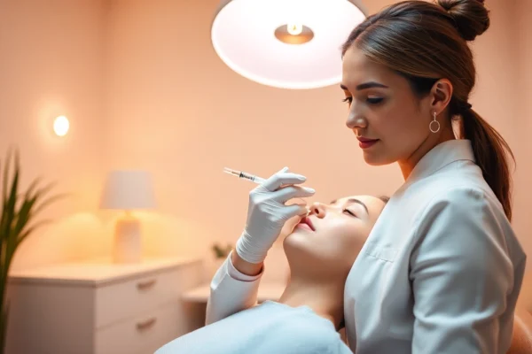 Comprehensive Guide to Botox Behandlung: Benefits, Costs, and Expectations Administering a Botox Behandlung injection in a tranquil clinic setting, highlighting patient care.