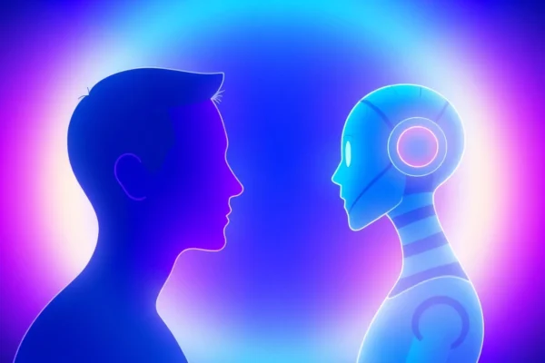Human or Not: Master the Skill of Detecting AI in Social Conversations Engaging scene of human or not in a conversation, highlighting the AI versus human detection challenge for social interaction enthusiasts.