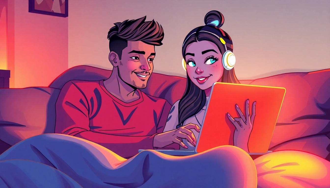 An intimate chat scene between a user and an AI girlfriend.