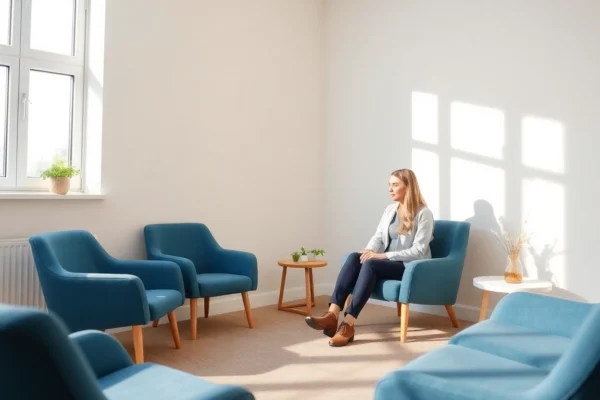 Psycholog Lublin providing empathetic support in a welcoming therapy room to foster healing and well-being.
