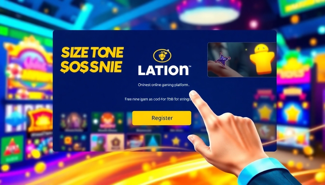 An illustration of a modern online gaming website homepage with vibrant colors and promotional banners.