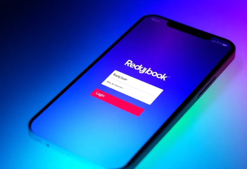 Secure Reddybook login portal with user entering credentials on a mobile screen for seamless access