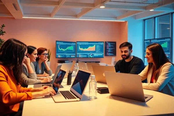 French freelance market growth and opportunities highlighted by diverse professionals working