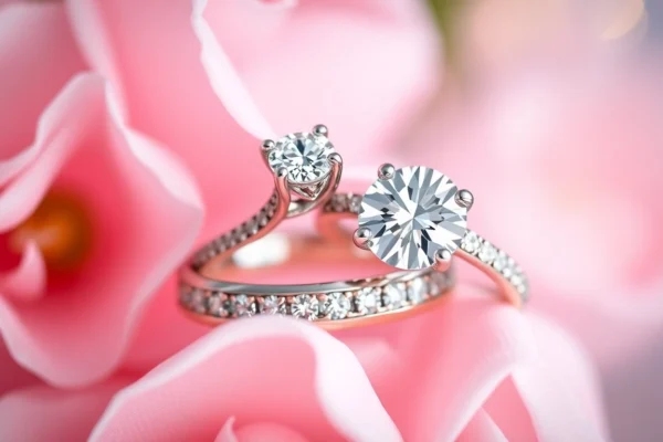 Showcase of stunning balto aukso suzadetuviu ziedai with sparkling diamonds and intricate