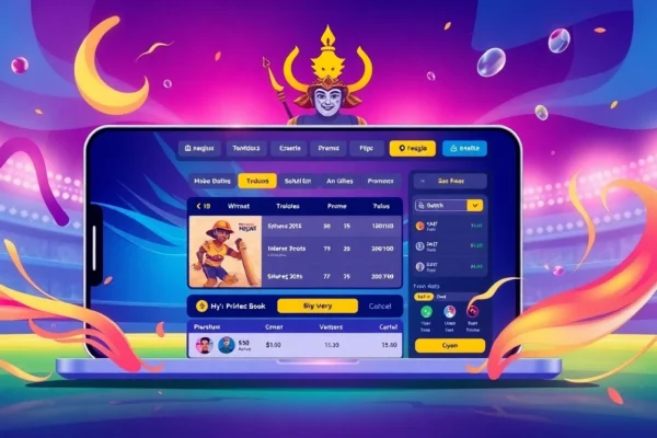Mahadev book betting platform showing live cricket scores and betting options for Indian users
