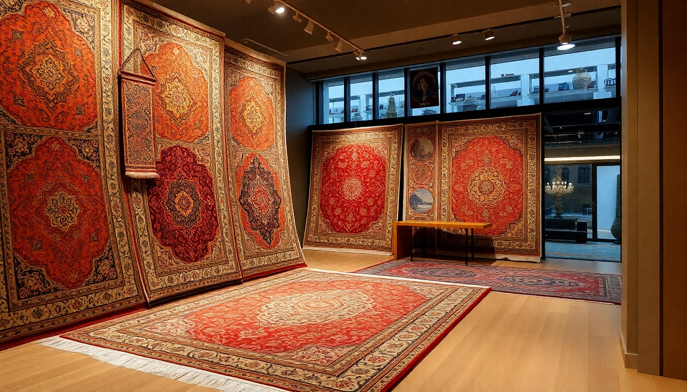 Tappeto persiano Milano displayed in a stylish showroom for authentic craftsmanship