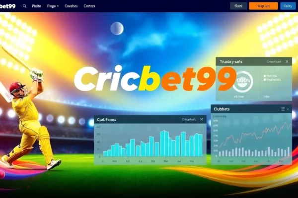 Professional cricket betting platform interface showcasing Cricbet99 club branding and live