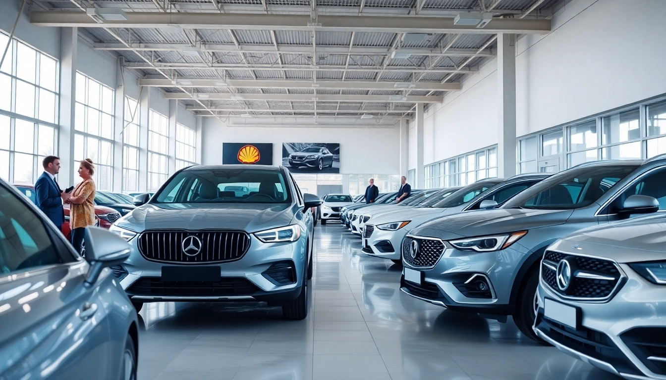 Compro auto used cars dealership with diverse vehicles and professional staff engaging customers