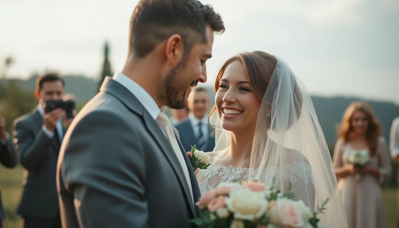 Skilled eskuvoi fotos takes natural candid wedding photos in outdoor setting emphasizing genuine joy
