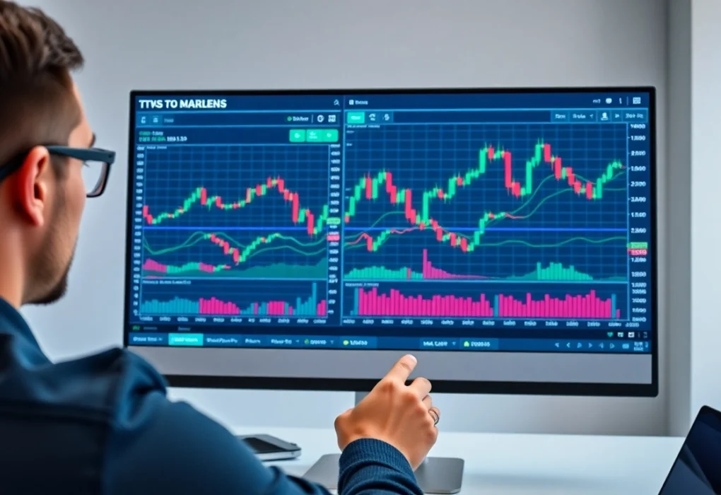 Trading view platform displaying detailed market charts and analysis for informed trading decisions