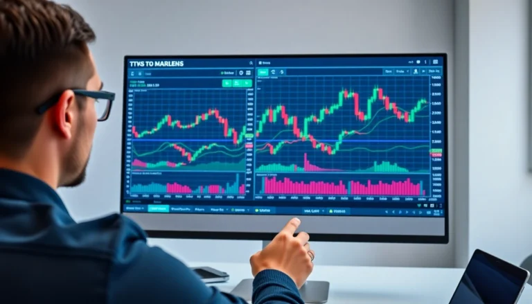Trading view platform displaying detailed market charts and analysis for informed trading decisions