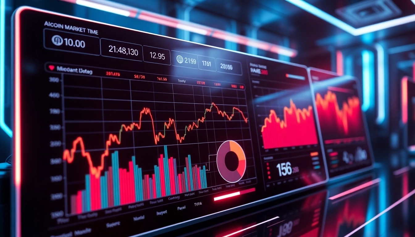 An aicoin trading platform showcasing real-time charts and market data on a sleek digital