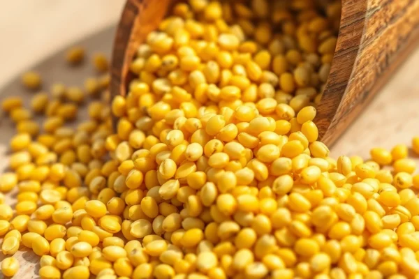 Top Strategies for Promoting High-Quality Yellow Mustard Seeds Effectively Fresh yellow mustard seeds being poured from a scoop, highlighting quality and natural freshness