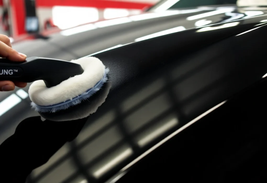 Effektive Tipps für die Anwendung von Blung Produkten bei Booten, Vans und Wohnmobilen Professional cleaning with Blung products demonstrating high-quality boat and vehicle polishing